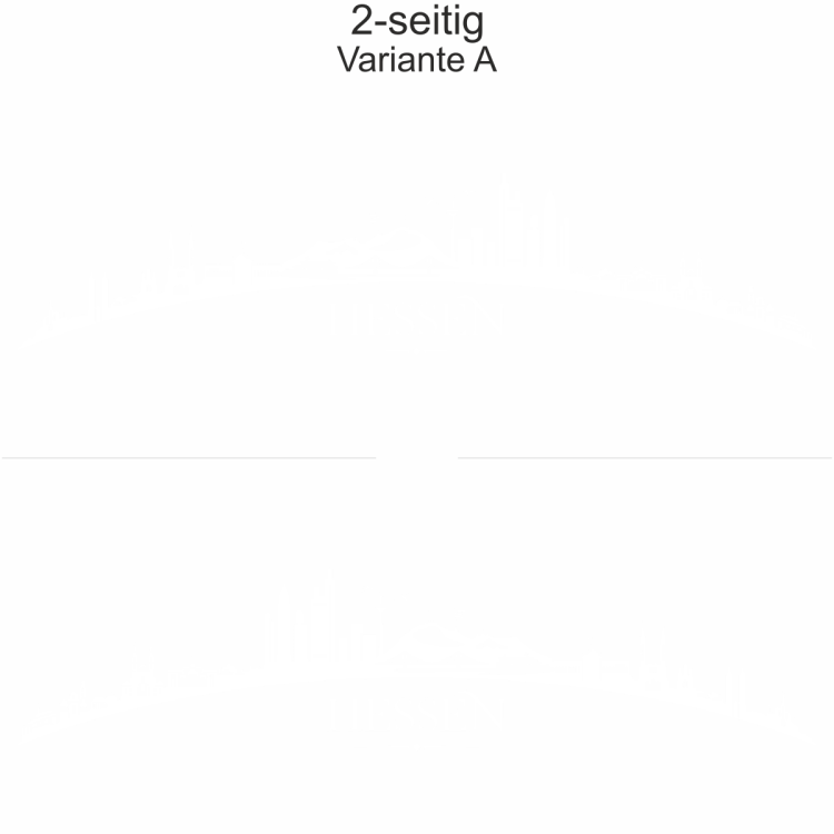 Autoaufkleber Skyline Hessen | Set - zweiseitig für beide Fahrzeugseiten und Farbauswahl - Variante A