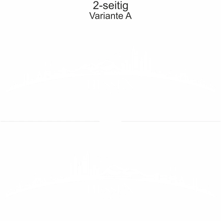 Autoaufkleber Skyline Hessen - zweiseitig für beide Fahrzeugseiten und Farbauswahl - Variante A