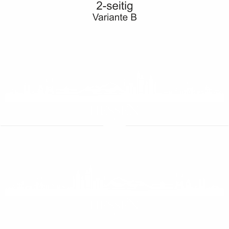 Autoaufkleber Skyline Hessen | Set - zweiseitig für beide Fahrzeugseiten und Farbauswahl - Variante B