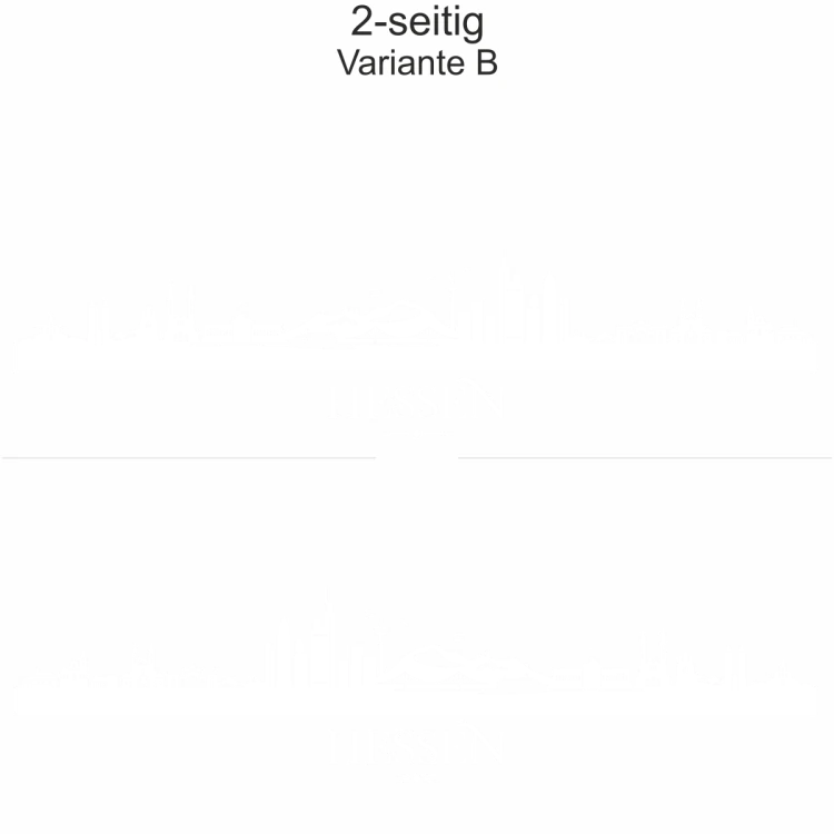 Autoaufkleber Skyline Hessen - zweiseitig für beide Fahrzeugseiten und Farbauswahl - Variante B