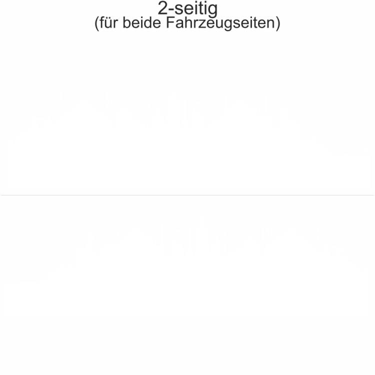Autoaufkleber Skyline Istanbul | Set für beide Fahrzeugseiten
