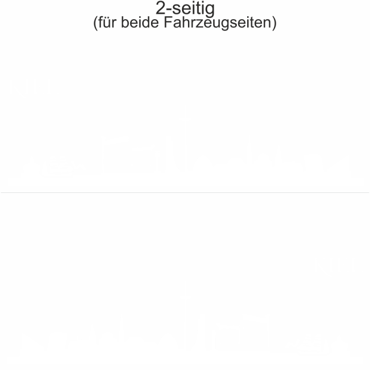 Autoaufkleber Skyline Kiel | Set für beide Fahrzeugseiten