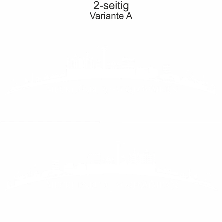 Autoaufkleber Skyline Mecklenburg-Vorpommern - zweiseitig für beide Fahrzeugseiten und Farbauswahl - Variante A