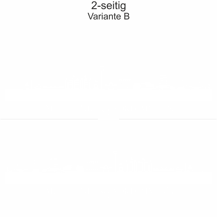 Autoaufkleber Skyline Mecklenburg-Vorpommern | Set - zweiseitig für beide Fahrzeugseiten und Farbauswahl - Variante B