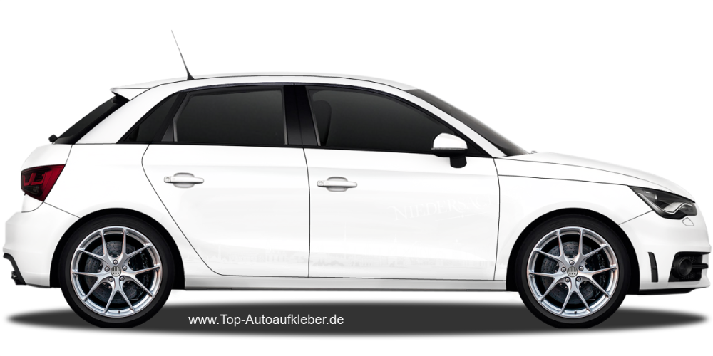 Autoaufkleber Skyline Niedersachsen | Set für beide Fahrzeugseiten auf hellem PKW - Ansicht Farbauswahl