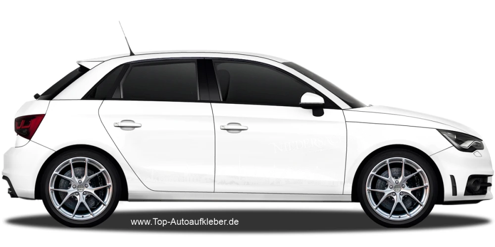 Autoaufkleber Skyline Niedersachsen auf hellem PKW - Ansicht Farbauswahl