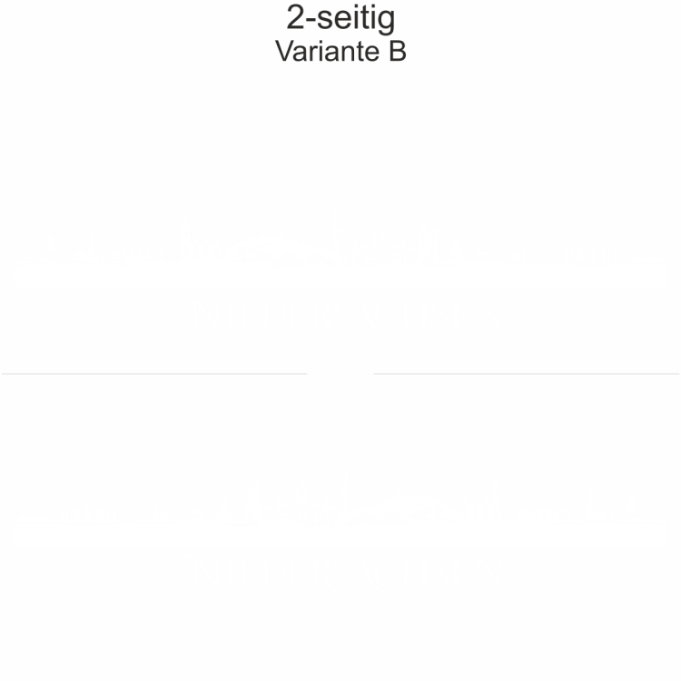 Autoaufkleber Skyline Niedersachsen | Set - zweiseitig für beide Fahrzeugseiten und Farbauswahl - Variante B