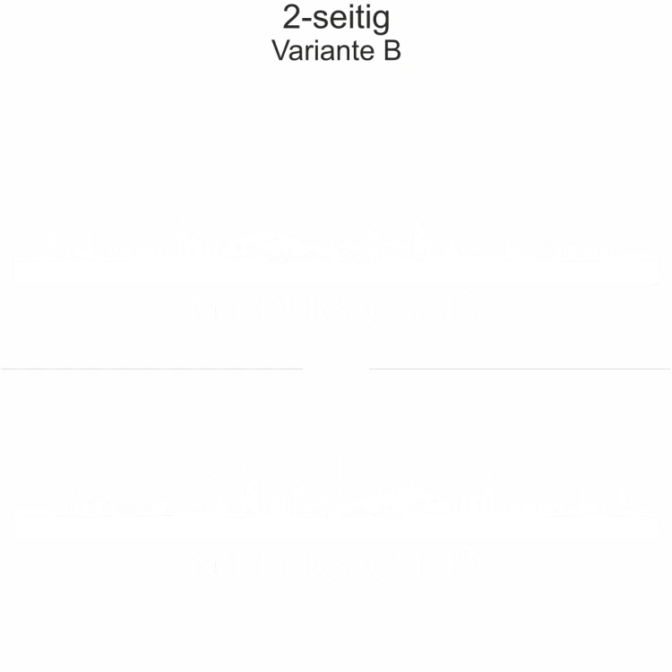 Autoaufkleber Skyline Niedersachsen - zweiseitig für beide Fahrzeugseiten und Farbauswahl - Variante B