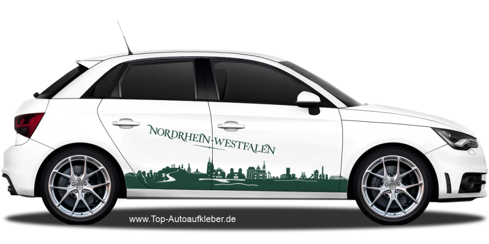 Autoaufkleber Skyline Nordrhein-Westfalen | Set für beide Fahrzeugseiten