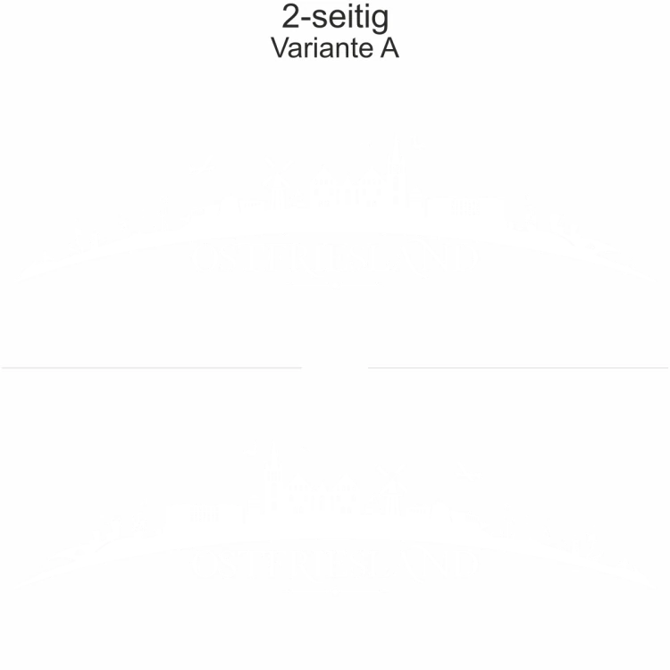 Autoaufkleber Skyline Ostfriesland - zweiseitig für beide Fahrzeugseiten und Farbauswahl - Variante A