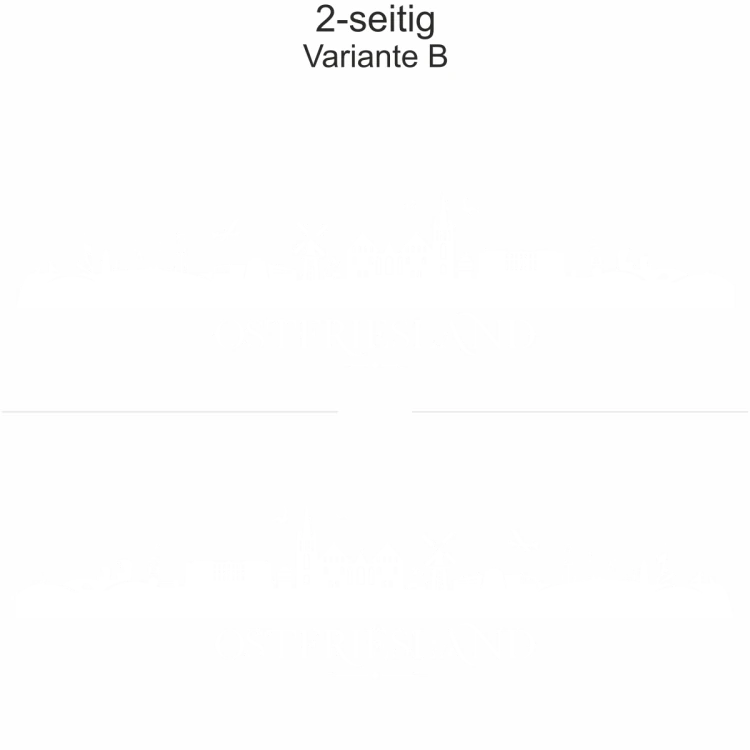 Autoaufkleber Skyline Ostfriesland - zweiseitig für beide Fahrzeugseiten und Farbauswahl - Variante B