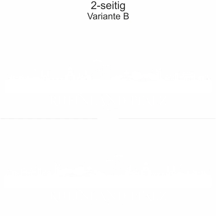 Autoaufkleber Skyline Rheinland-Pfalz - zweiseitig für beide Fahrzeugseiten und Farbauswahl - Variante B