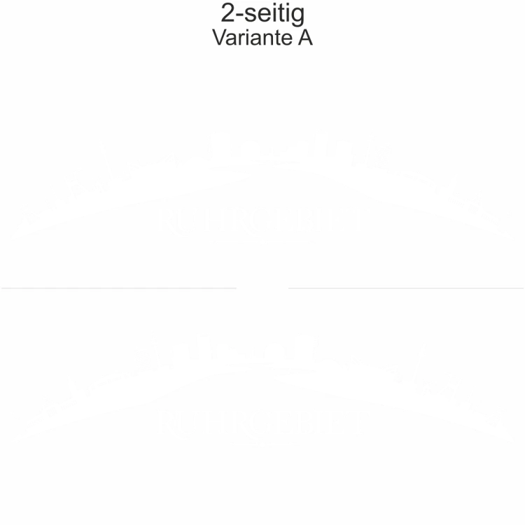 Autoaufkleber Skyline Ruhrgebiet - zweiseitig für beide Fahrzeugseiten und Farbauswahl - Variante A