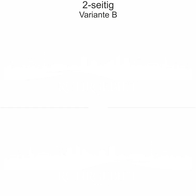 Autoaufkleber Skyline Ruhrgebiet - zweiseitig für beide Fahrzeugseiten und Farbauswahl - Variante B