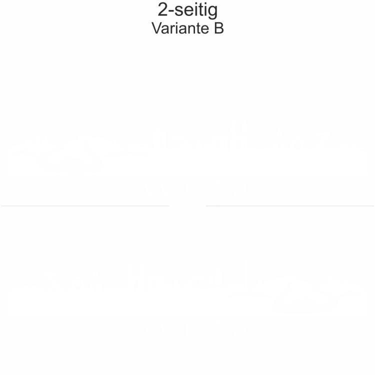 Autoaufkleber Skyline Saarland | Set - zweiseitig für beide Fahrzeugseiten und Farbauswahl - Variante B