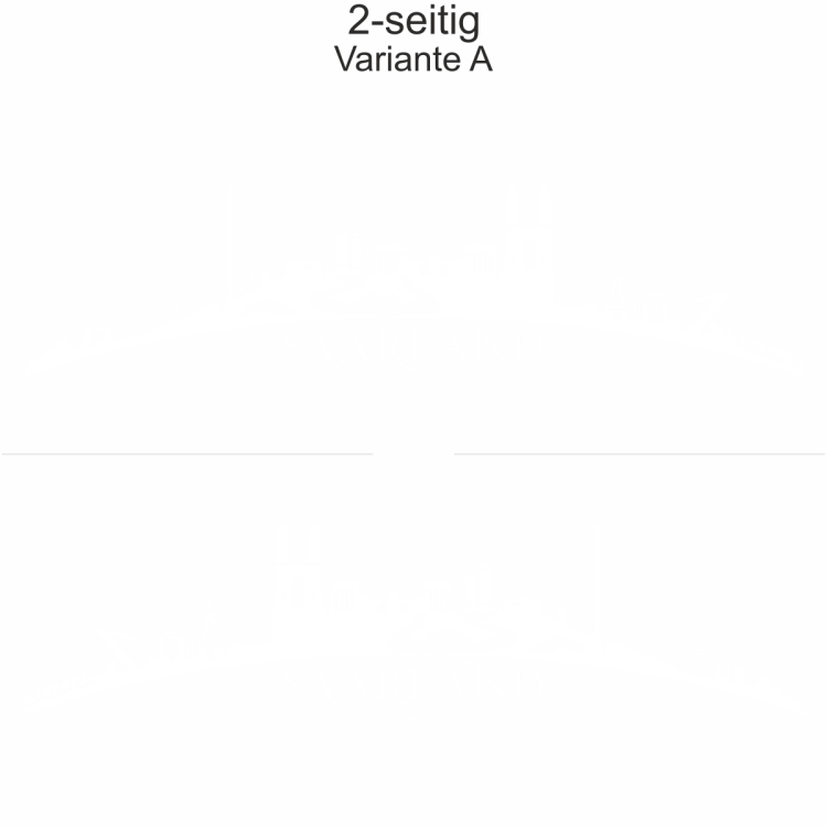 Autoaufkleber Skyline Saarland | Set - zweiseitig für beide Fahrzeugseiten und Farbauswahl - Variante A