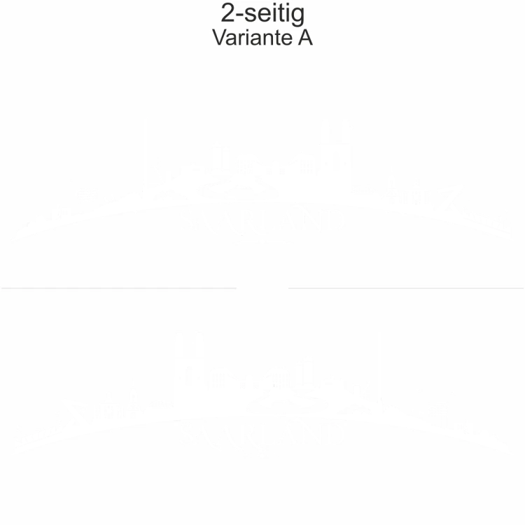 Autoaufkleber Skyline Saarland - zweiseitig für beide Fahrzeugseiten und Farbauswahl - Variante A