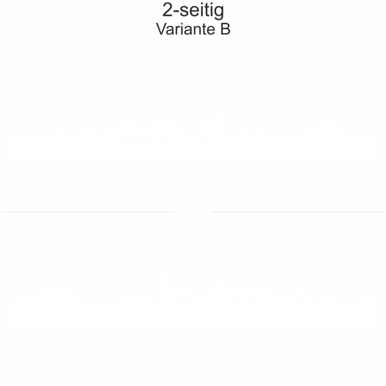 Autoaufkleber Skyline Sachsen-Anhalt | Set - zweiseitig für beide Fahrzeugseiten und Farbauswahl - Variante B