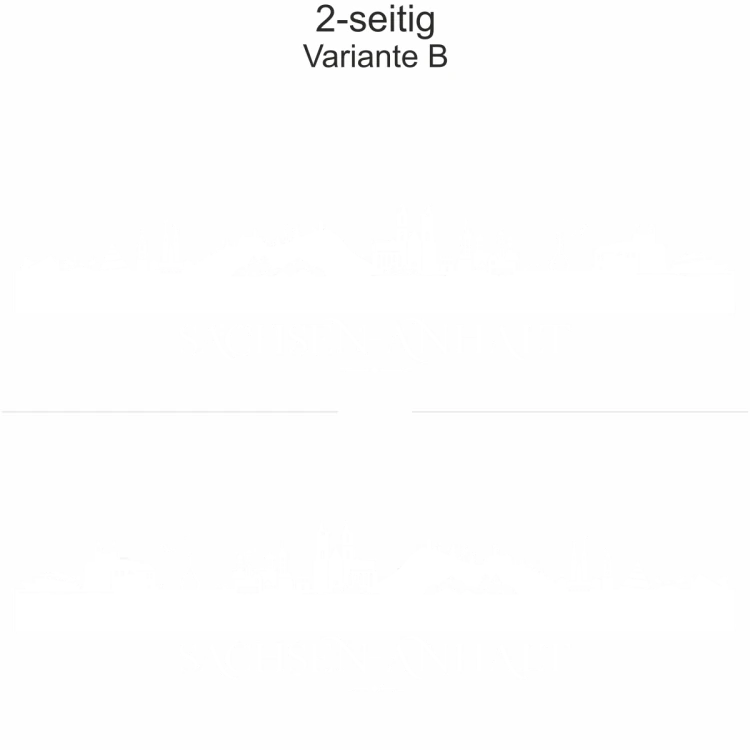 Autoaufkleber Skyline Sachsen-Anhalt - zweiseitig für beide Fahrzeugseiten und Farbauswahl - Variante B