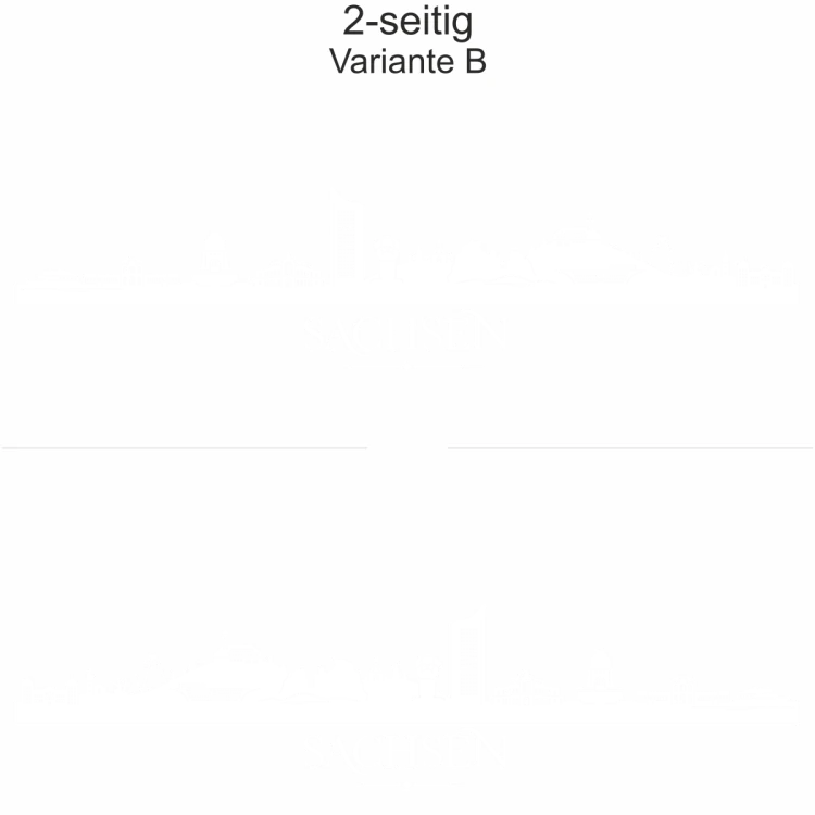 Autoaufkleber Skyline Sachsen - zweiseitig für beide Fahrzeugseiten und Farbauswahl - Variante B