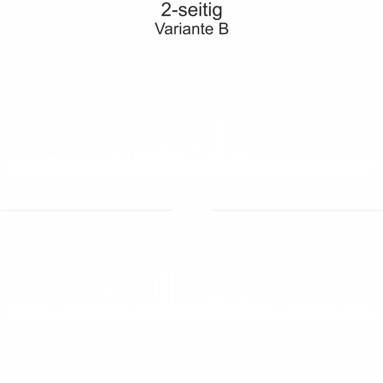 Autoaufkleber Skyline Schleswig-Holstein | Set - zweiseitig für beide Fahrzeugseiten und Farbauswahl - Variante B