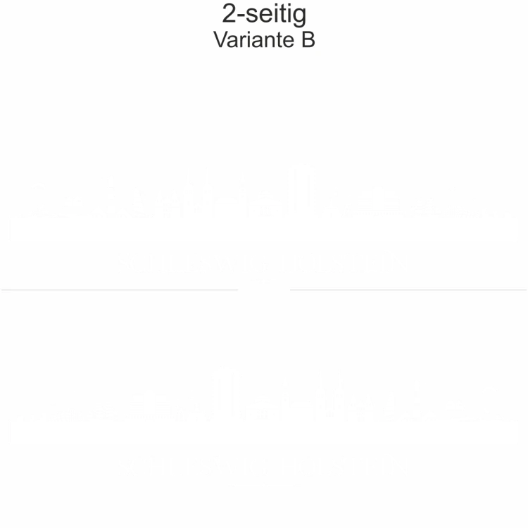 Autoaufkleber Skyline Schleswig-Holstein - zweiseitig für beide Fahrzeugseiten und Farbauswahl - Variante B