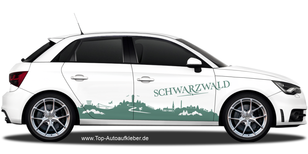 Autoaufkleber Skyline Schwarzwald | Set für beide Fahrzeugseiten