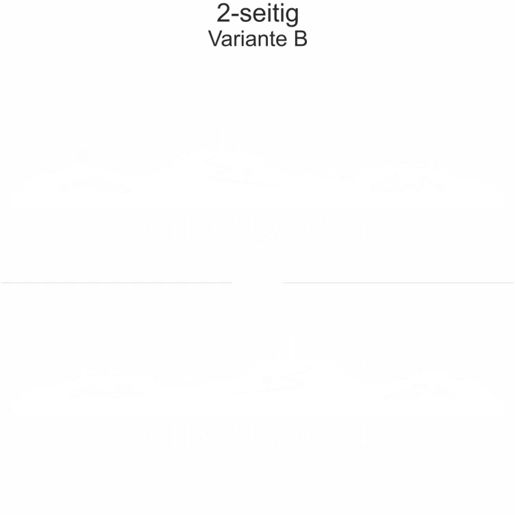 Autoaufkleber Skyline Schwarzwald - zweiseitig für beide Fahrzeugseiten und Farbauswahl - Variante B