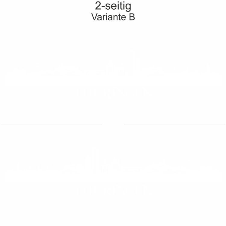 Autoaufkleber Skyline Thüringen | Set - zweiseitig für beide Fahrzeugseiten und Farbauswahl - Variante B