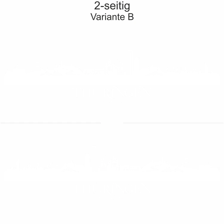Autoaufkleber Skyline Thüringen - zweiseitig für beide Fahrzeugseiten und Farbauswahl - Variante B
