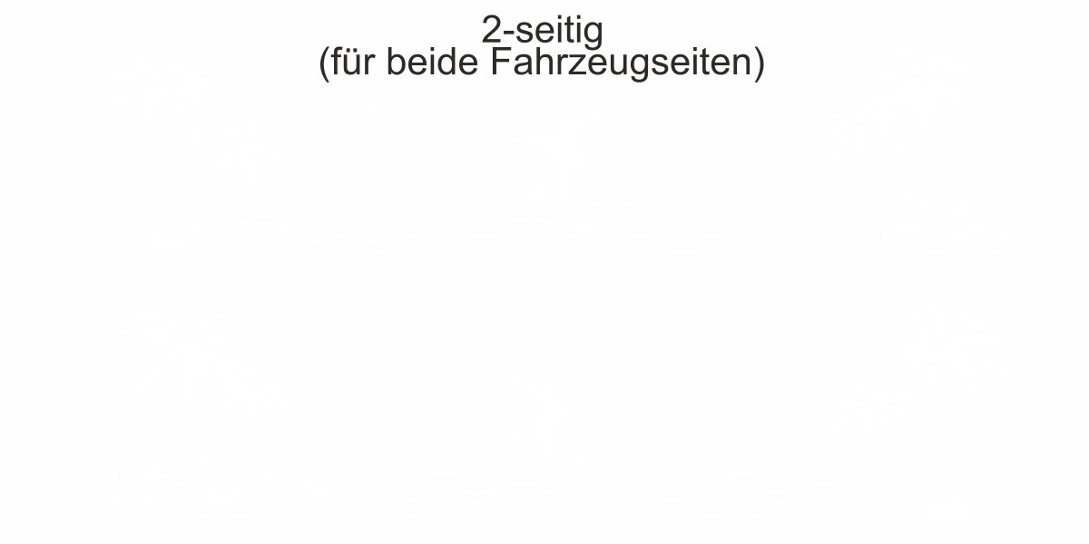 Autoaufkleber Surfer am Meer | Set für beide Fahrzeugseiten