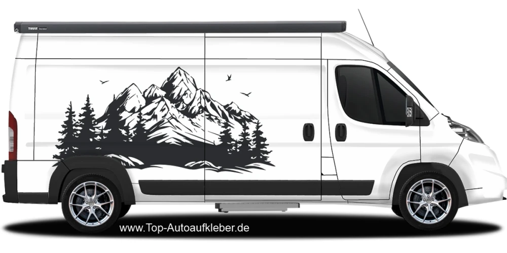 Autoaufkleber Vögel im Hochgebirge