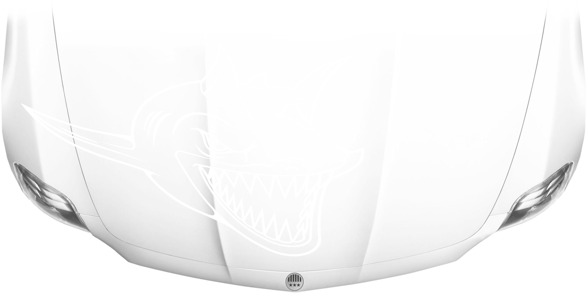 Aufkleber Motorhaube Weißer Hai