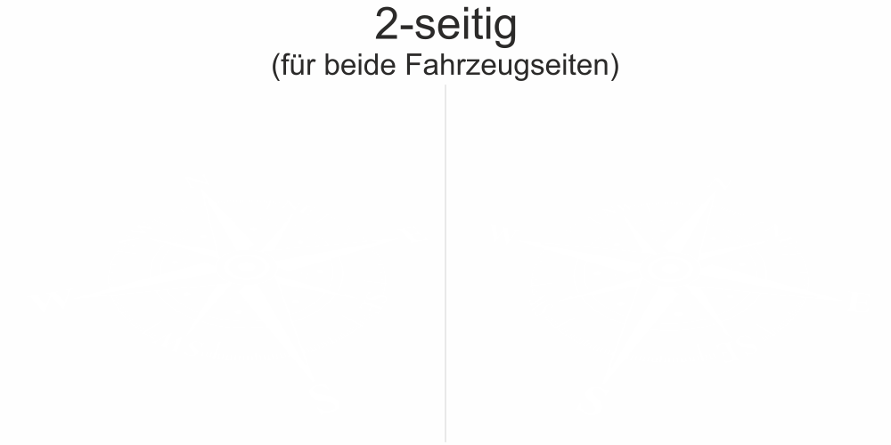 Autodekor Windrose | Set für beide Fahrzeugseiten