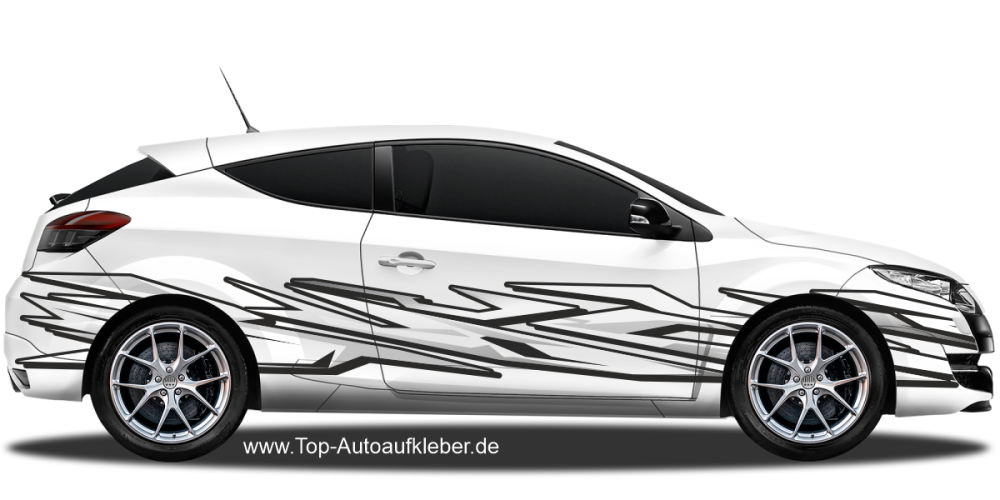 Zierstreifen Graffiti Design | Set für beide Fahrzeugseiten