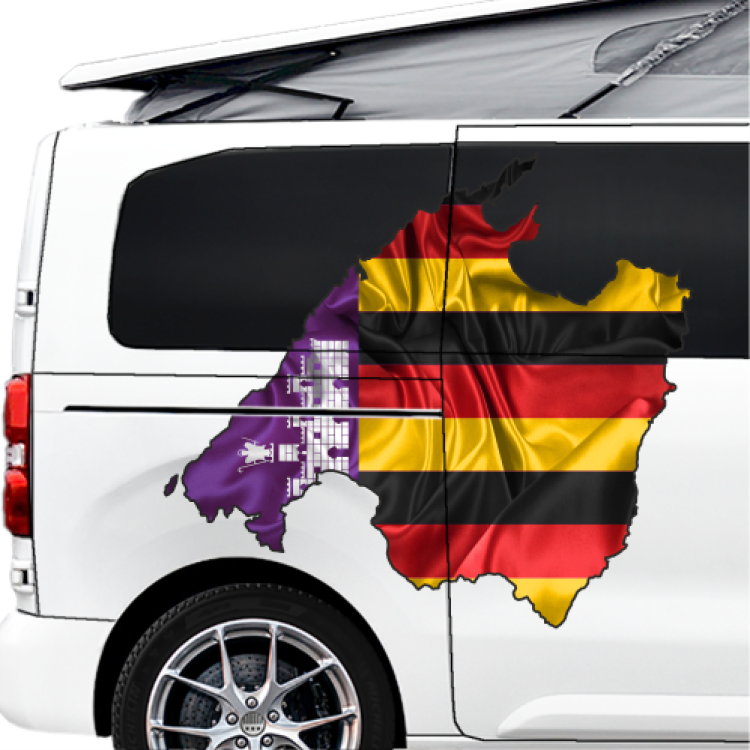 Autodekor Flagge Karte vom 17. Bundesland
