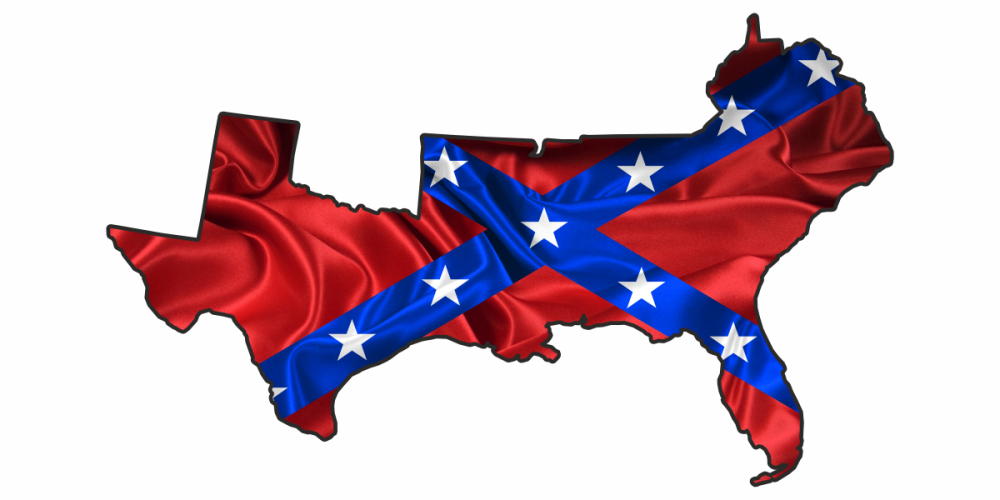 Autodekor Flagge und Silhouette der Konföderierten Staaten von Amerika