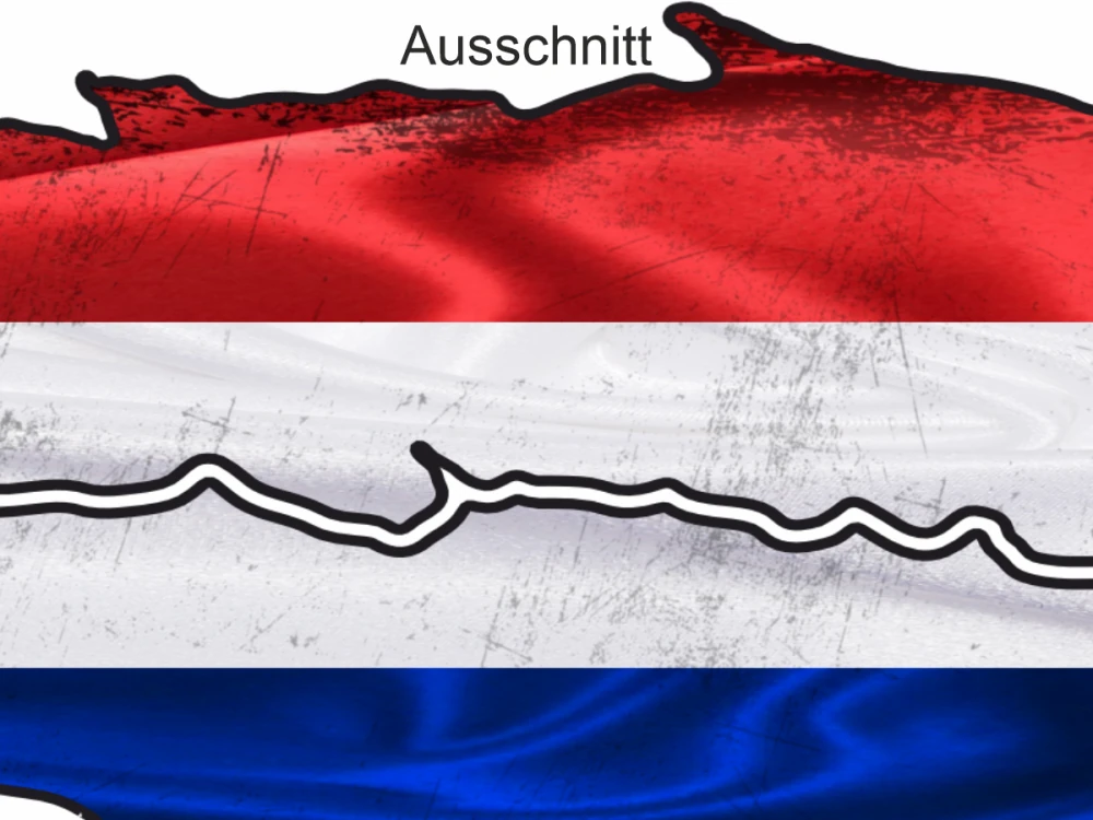 Autodekor Niederländische Flagge - Ansicht Ausschnitt