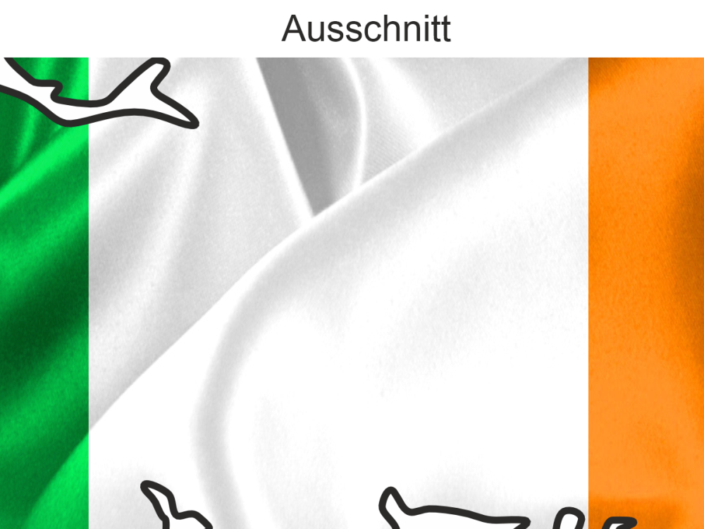 Autodekor Silhouette von Irland - Ansicht Ausschnitt