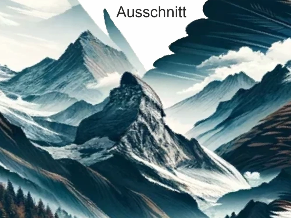Autodekor Walddesign Hirsch - Ansicht Ausschnitt