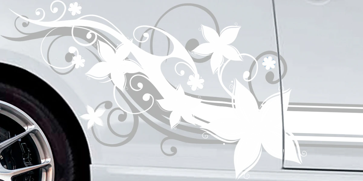 Dekorfolie mit Blumendecor