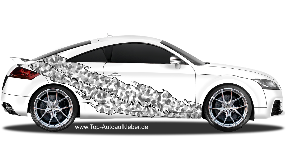 Auto Klebefolie Camouflage Design | Set für beide Fahrzeugseiten