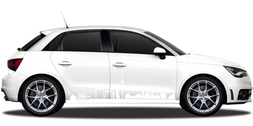 Autoaufkleber Skyline Kiel | Set für beide Fahrzeugseiten