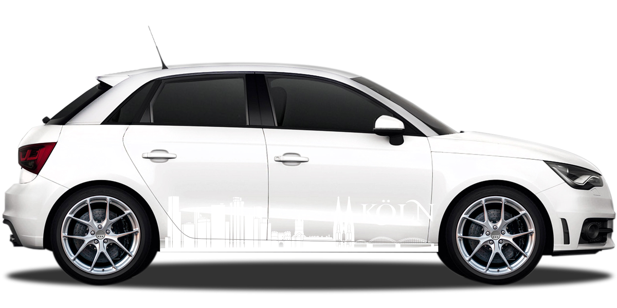 Autoaufkleber Skyline Köln | Set für beide Fahrzeugseiten