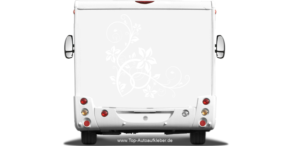 Autoaufkleber Heck Stilvolles Ornament auf Heck von Camper - Ansicht Farbauswahl