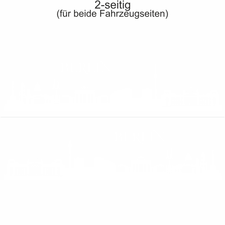 Autoaufkleber Skyline Berlin | Set für beide Fahrzeugseiten