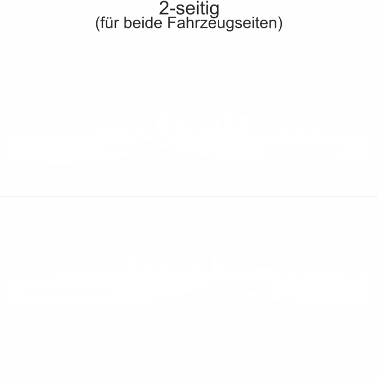 Autotattoo Skyline Ruhrgebiet | Set für beide Fahrzeugseiten