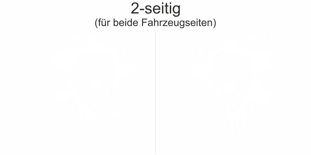 Autotattoo Totenkopf Splash | Set für beide Fahrzeugseiten