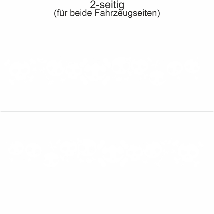 Autotattoo Weibliche Totenköpfe | Set für beide Fahrzeugseiten