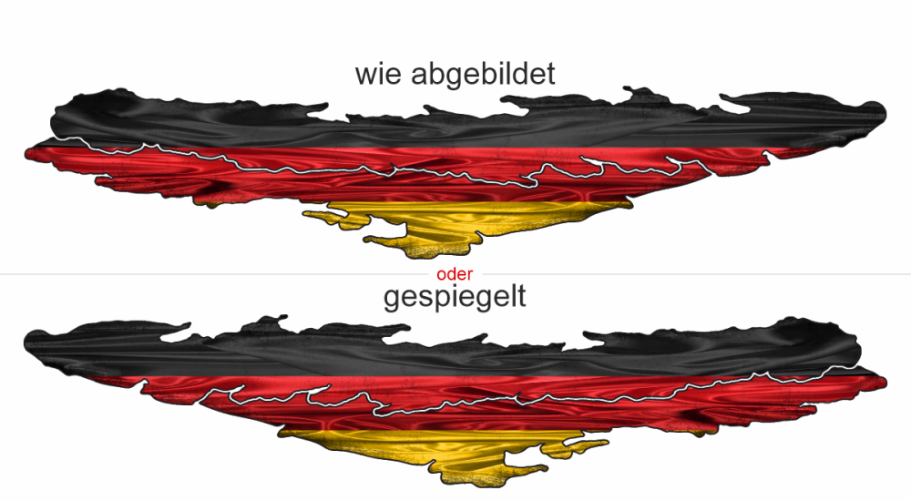 Deutschland Fahne - Ansicht Ausrichtung
